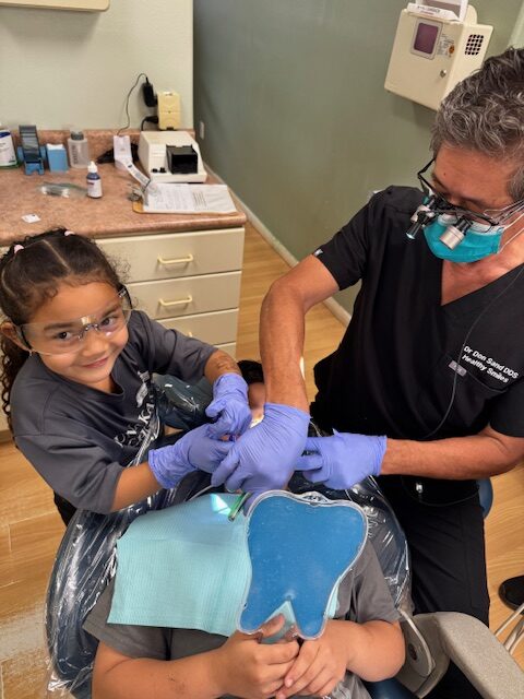 Dr. Sand and pediatric patients